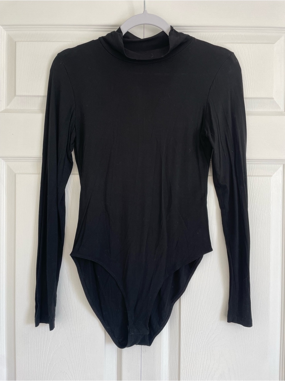 Black Long Sleeve Mockneck Bodysuit